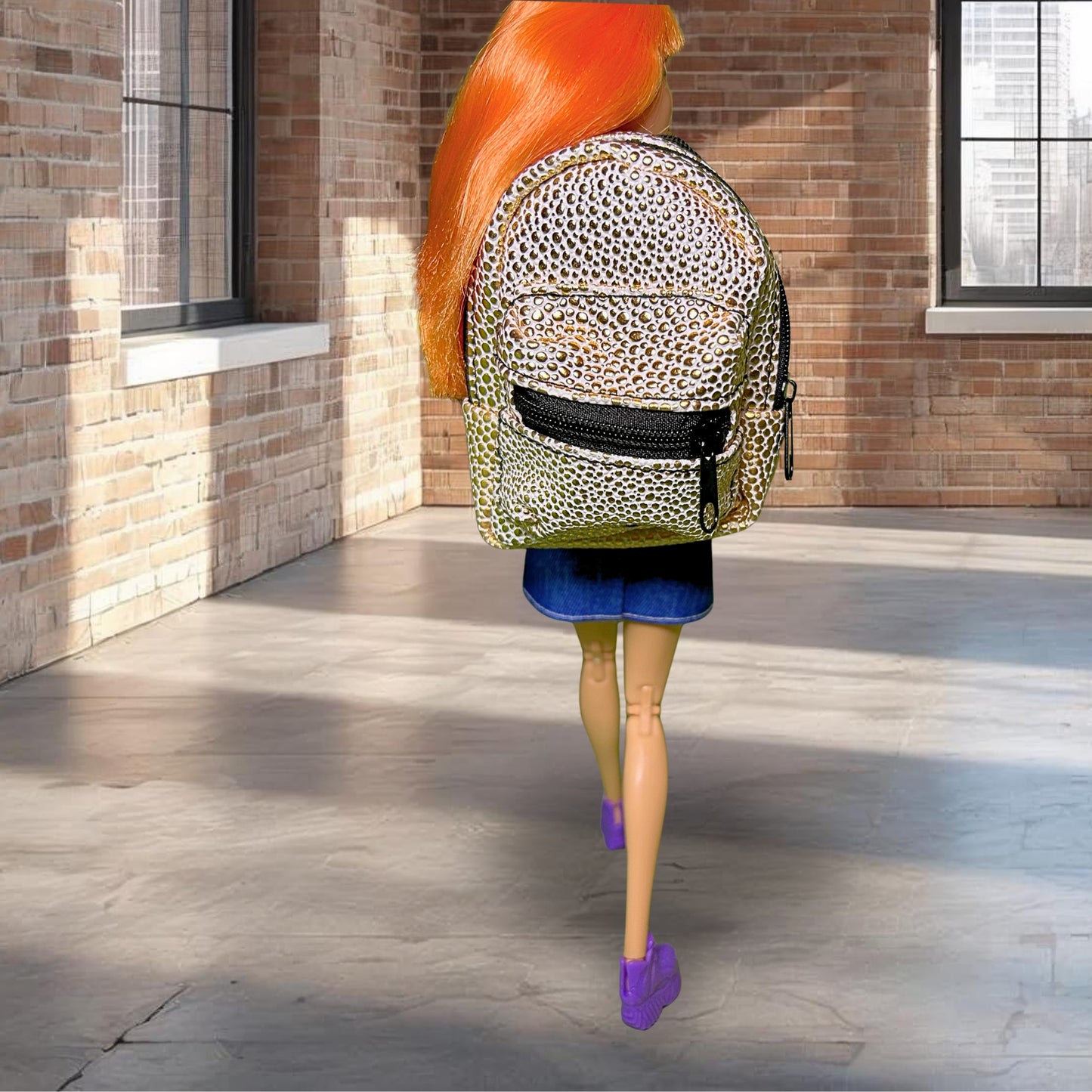 “Barbie© Music Producer/Singer/Songwriter" - Orange Hair with White Electric Guitar/Mixer/Laptop/Headphones and Extra Outfits/Accessories - Reimagined out of box