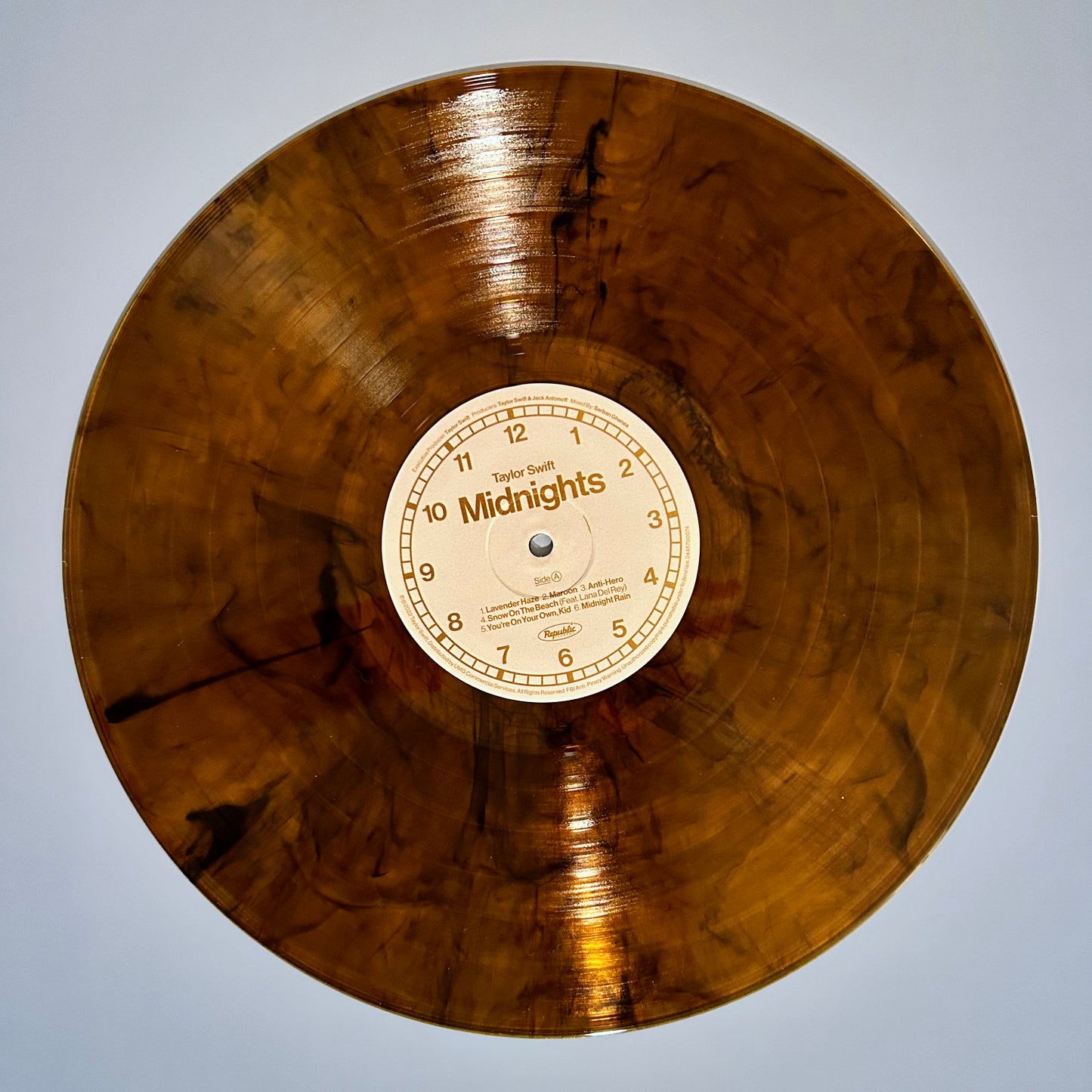 Taylor Swift - "Midnights", 2022 Vinyl LP Album, Mahogany Marbled Special Edition - Used