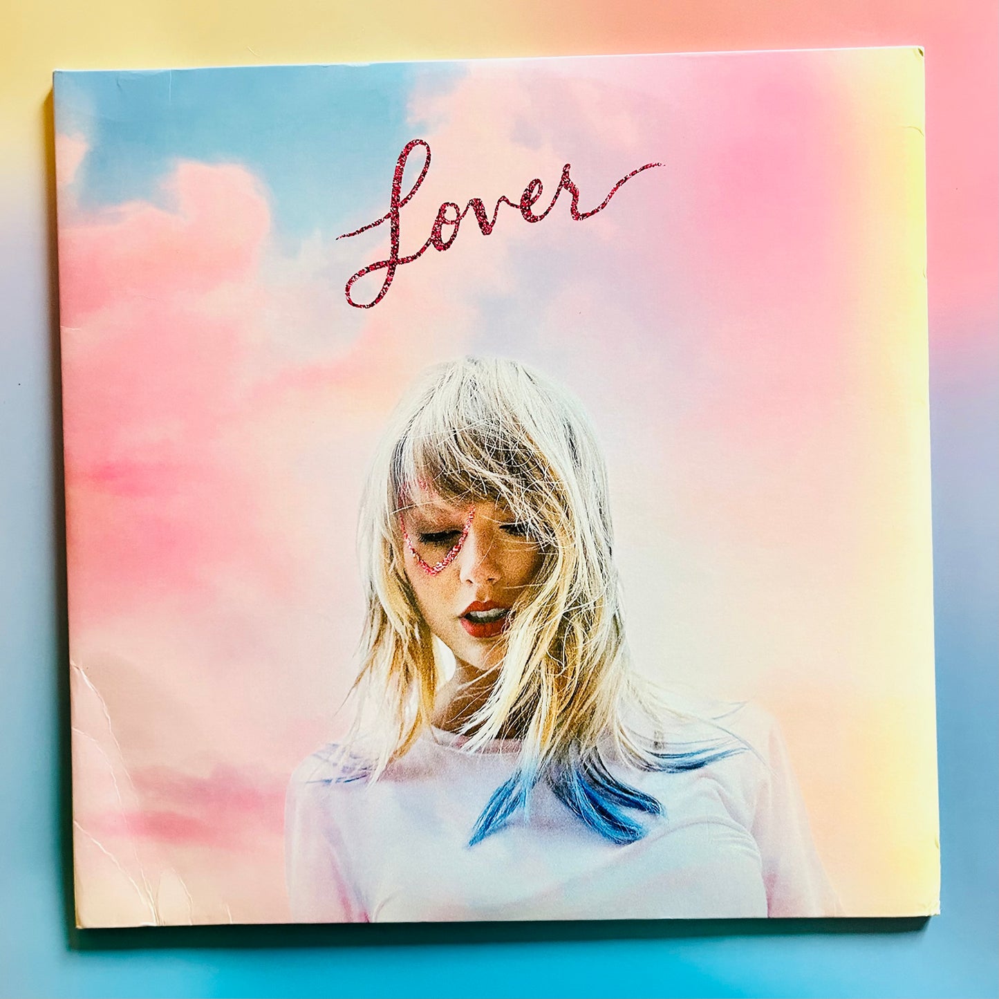 Taylor Swift - "Lover", 2019 Edition LP Album, Pink and Translucent Blue Vinyl - Used