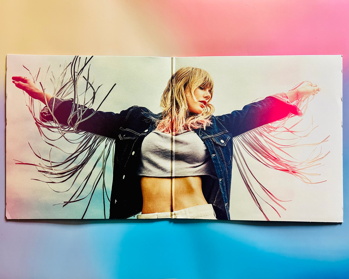 Taylor Swift - "Lover", 2019 Edition LP Album, Pink and Translucent Blue Vinyl - Used