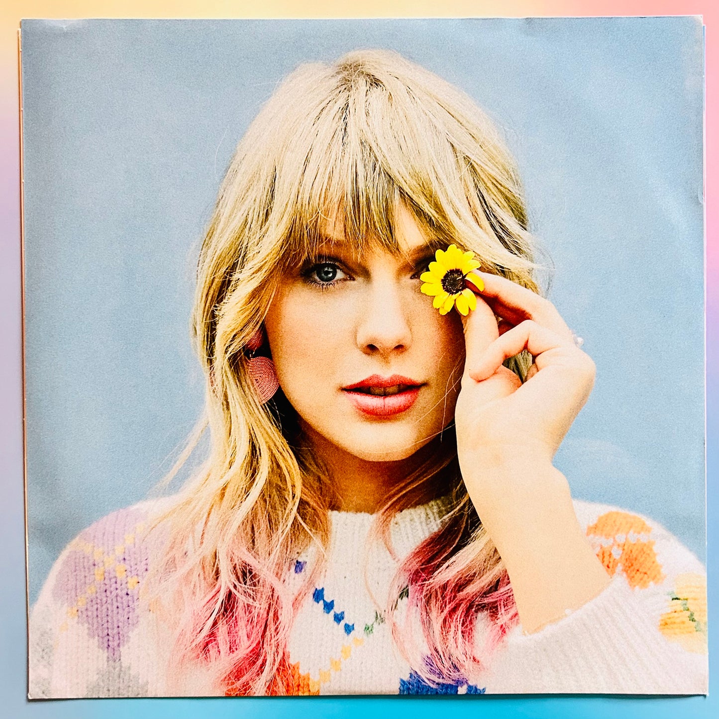 Taylor Swift - "Lover", 2019 Edition LP Album, Pink and Translucent Blue Vinyl - Used