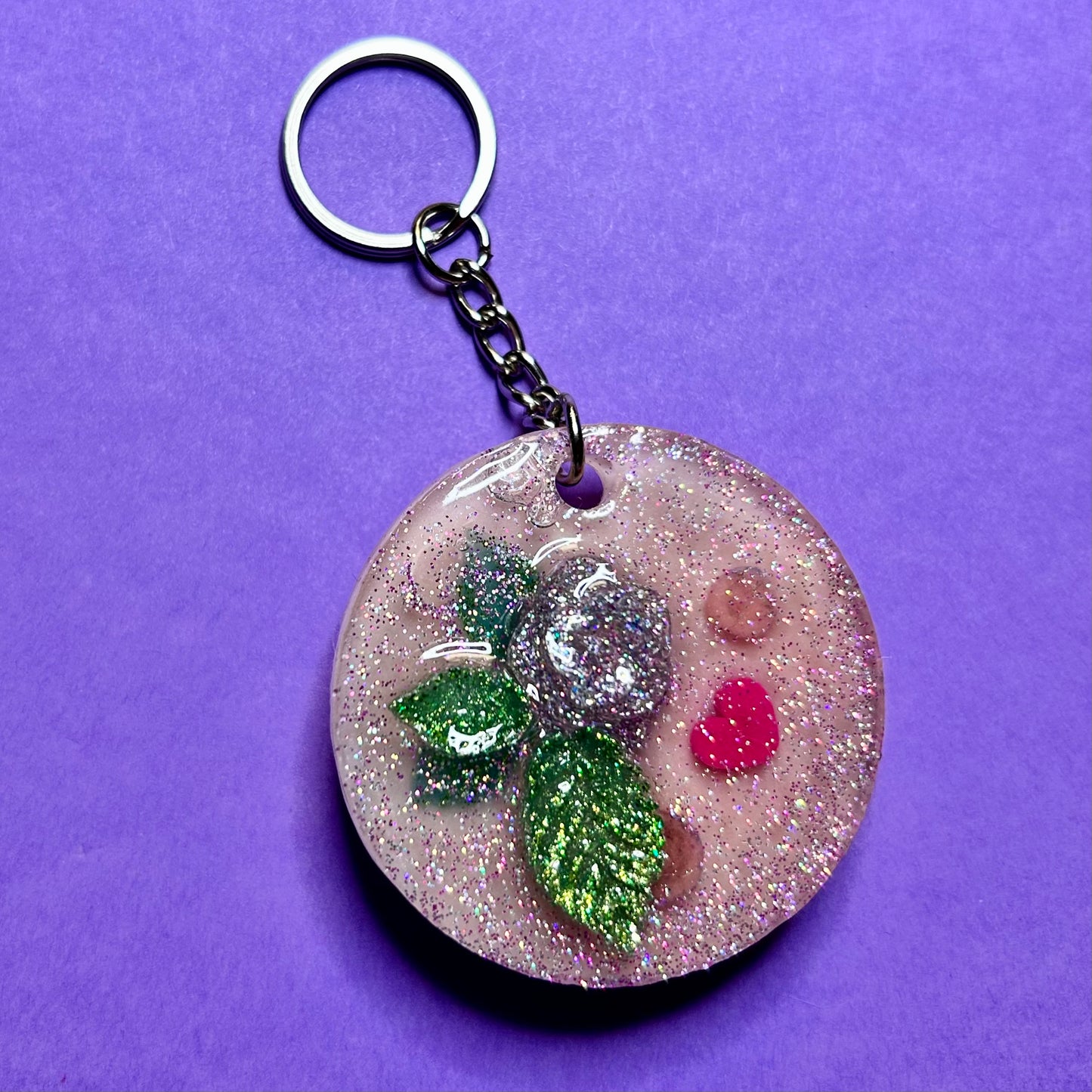 "Two-Faced" Glow-in-the-Dark Resin Keychain