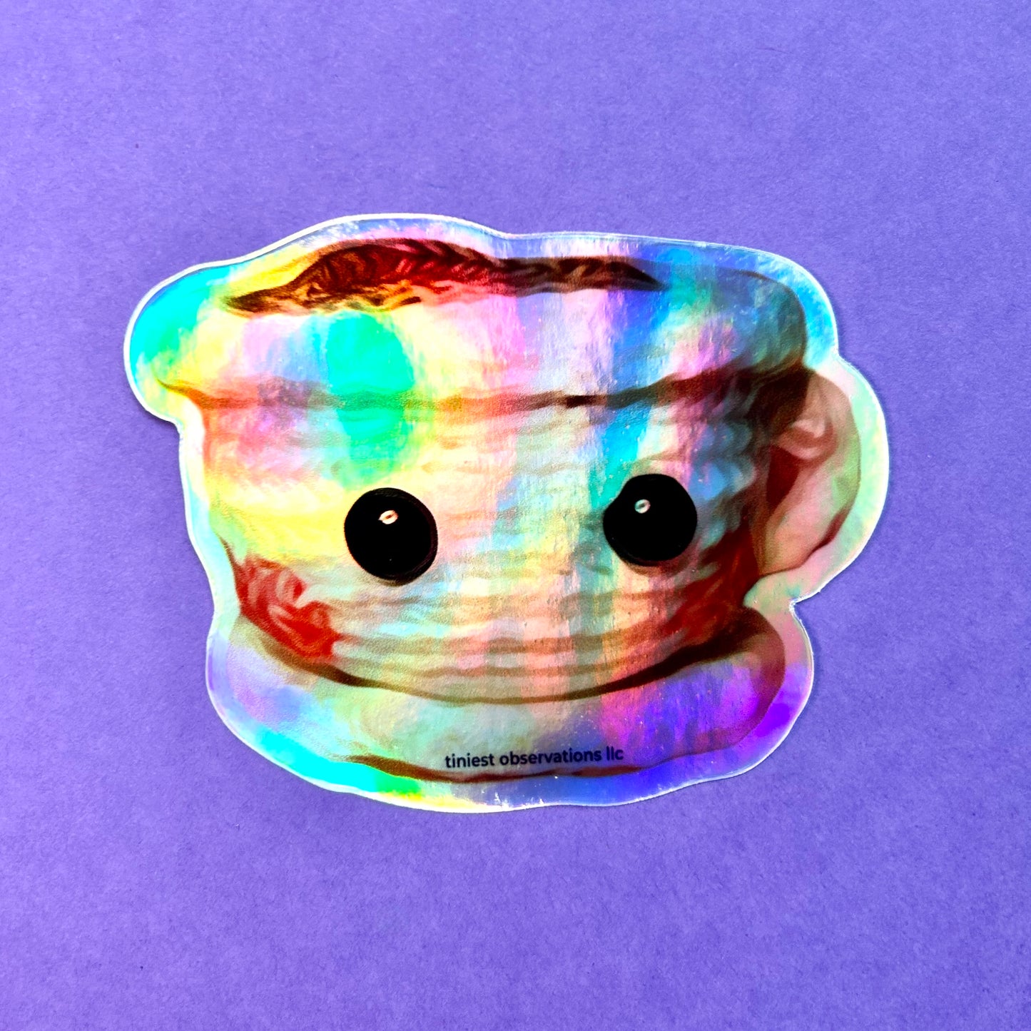 "Essie the Espresso Cup" 2" Holographic Sticker