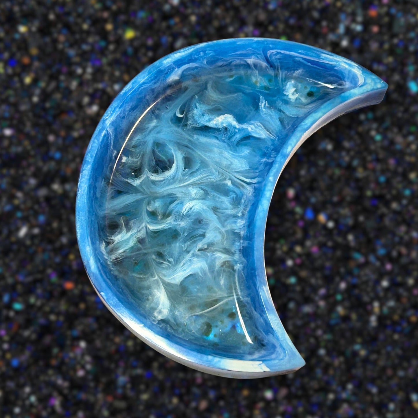 "Middle of the Night"  Glow-in-the-Dark Stars and Moons Resin Tray