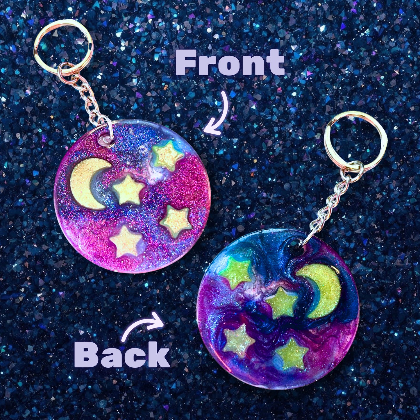 "Starry" Resin Keychain
