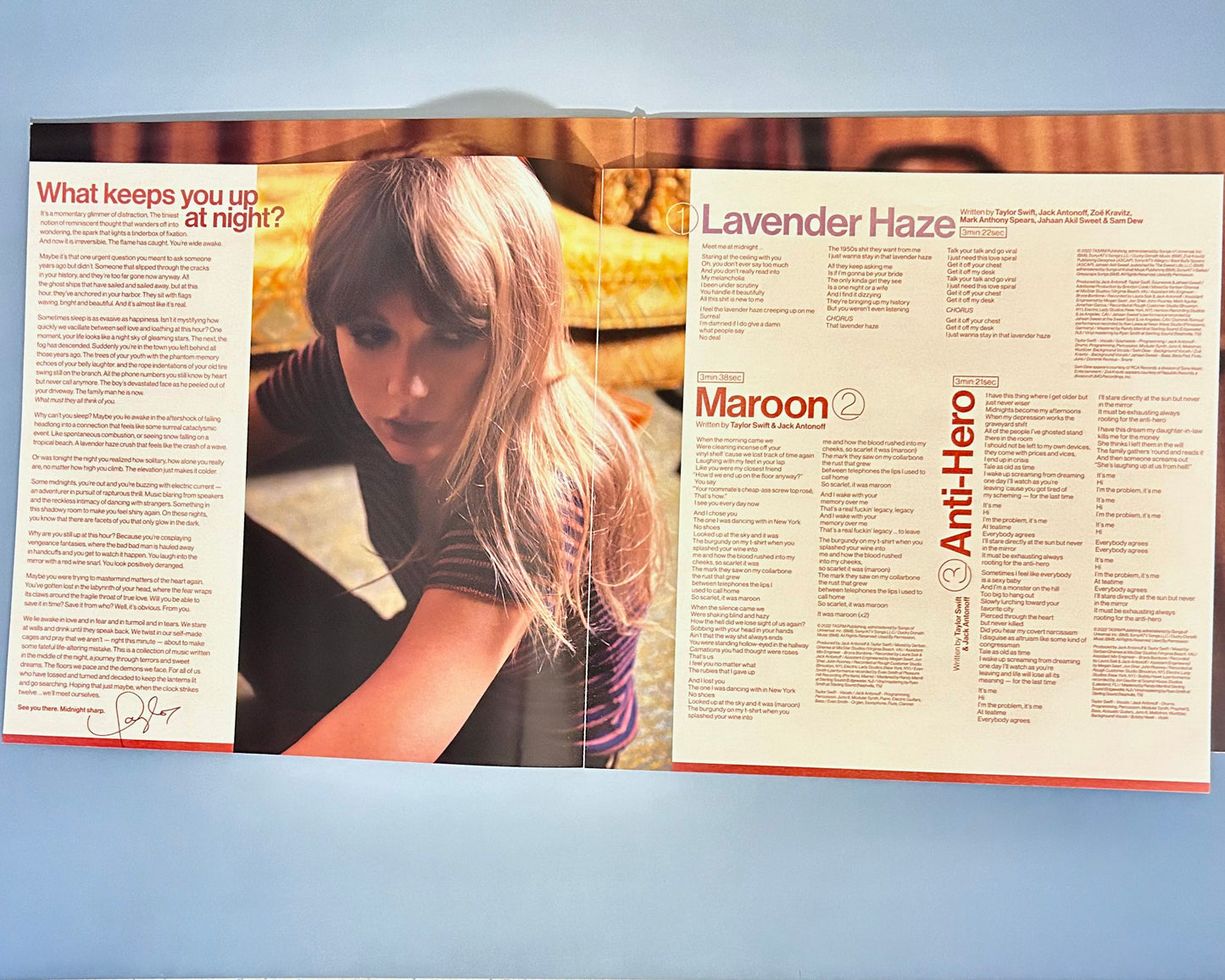 Taylor Swift - "Midnights", 2022 Vinyl LP Album, Mahogany Marbled Special Edition - Used